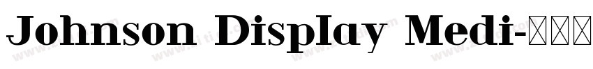 Johnson Display Medi字体转换